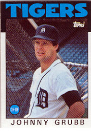 1986 Topps Baseball Cards      243     Johnny Grubb
